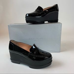 Robert Clergerie Black Patent Platform Heels